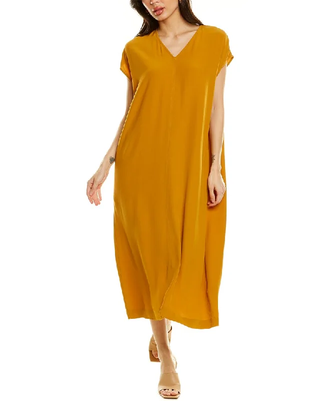 Women's maxi dress moon sweep -EILEEN FISHER V-Neck Maxi Dress