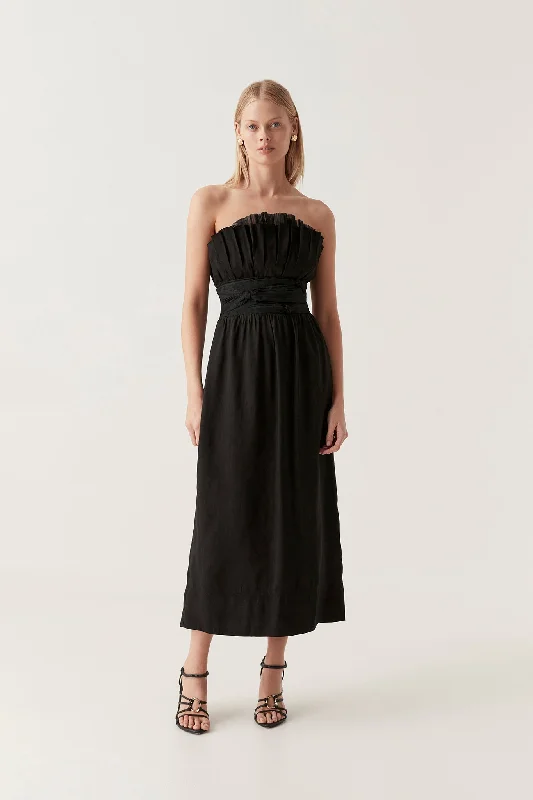 ladies-midi-dress-draped-dream-Whisper Knot Waist Midi Dress