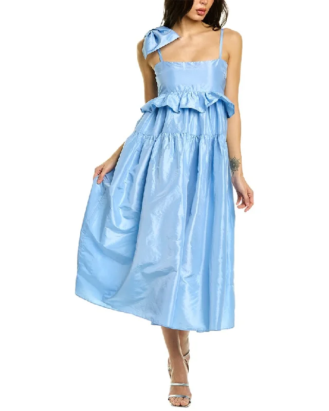 ladies-midi-dress-dance-dream-Cynthia Rowley Taffeta Silk Midi Dress