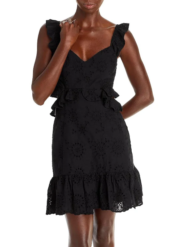 ladies-midi-dress-flowy-finesse-Womens Ruffled Midi Sundress