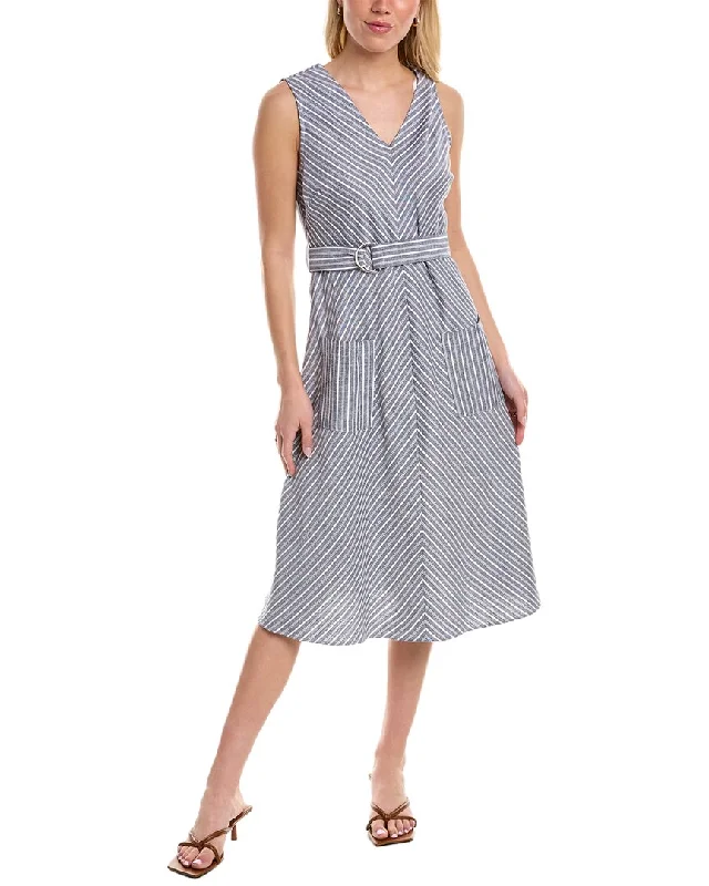 ladies-midi-dress-bell-sleeve-beauty-Nanette Nanette Lepore Nina Linen-Blend Midi Dress