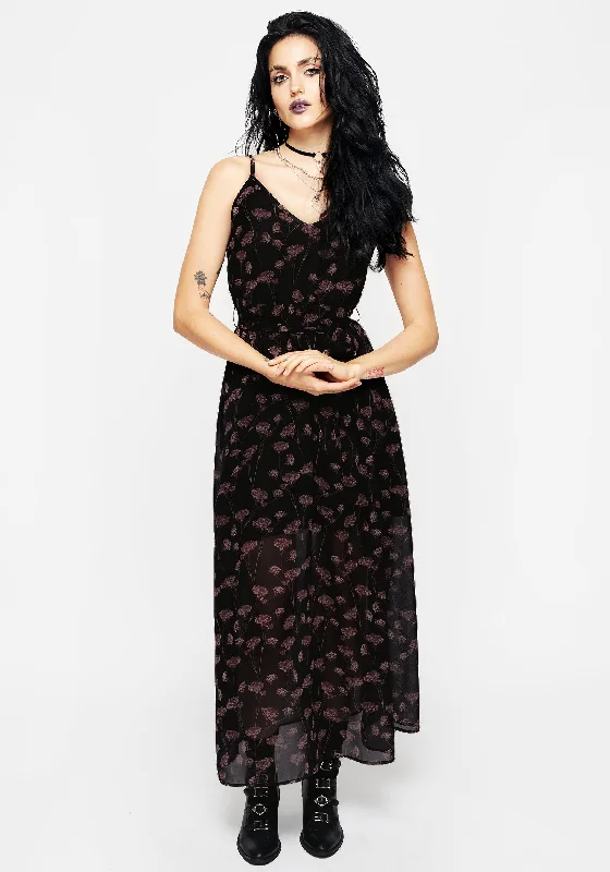 Women's maxi dress dawn ripple -Judas Maxi Dress with Waist Tie