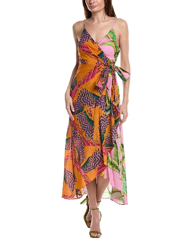 ladies-midi-dress-loose-luxe-FARM Rio Mixed Prints Midi Dress