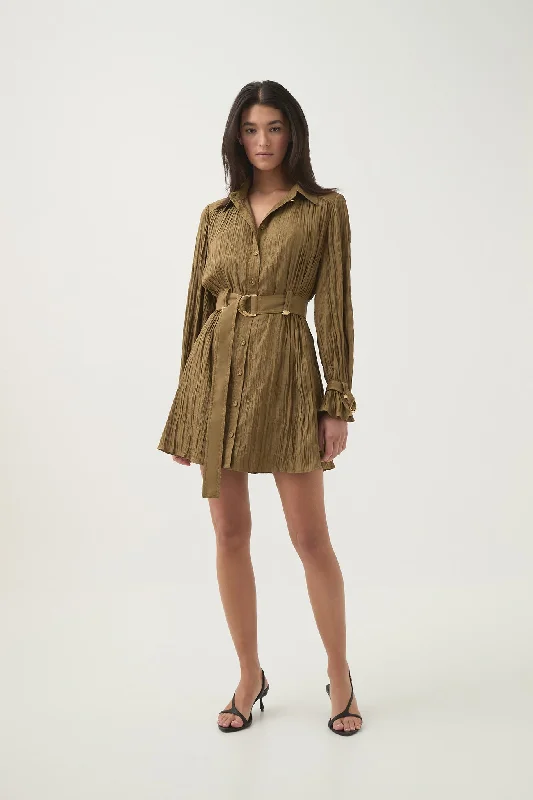 ladies-mini-dress-sale-snap-Bays Crushed Pleat Mini Dress