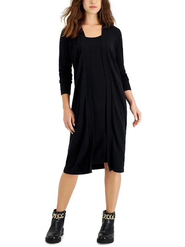 ladies-midi-dress-wedding-waltz-Womens Knit Midi Sweaterdress