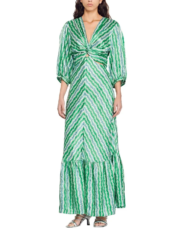 Women's maxi dress neat ripple -Sandro Agnetta Maxi Dress