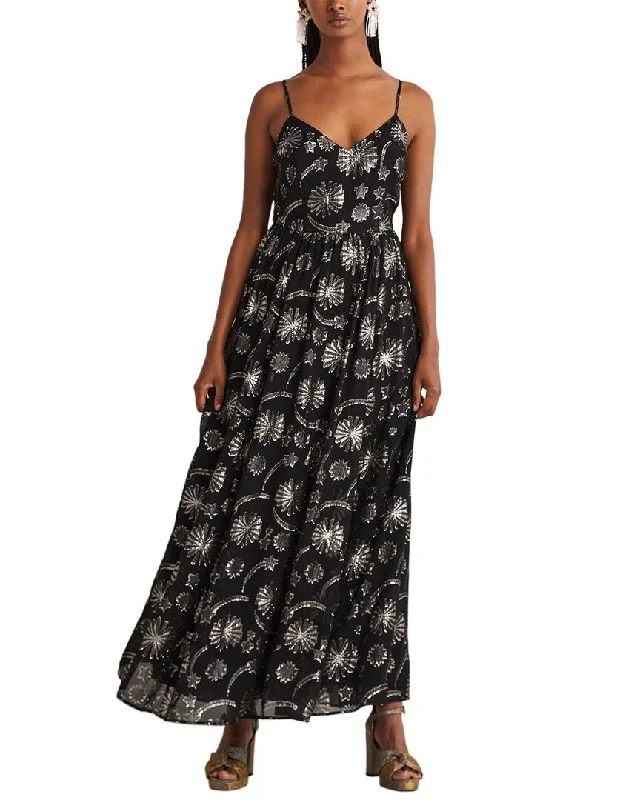 Women's maxi dress past sweep -Boden Metallic Jacquard Maxi Dress